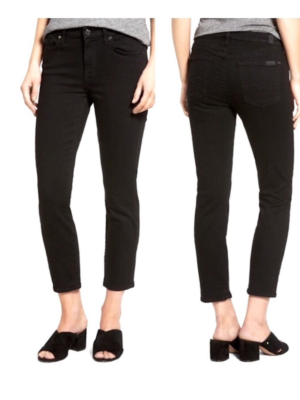 7 for all mankind Kimmie straight leg crop EUC